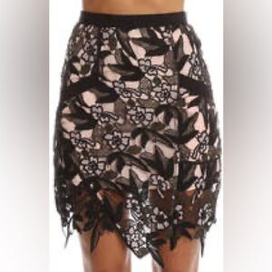 Self Portrait NINA VINE GUIPURE LACE SKIRT
